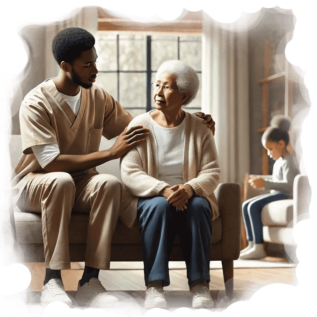 A Helping Hands for Hire caregiver